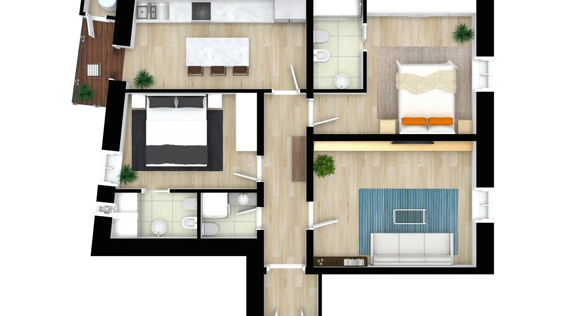 Train Station Deluxe 3 Bath Διαμέρισμα Μπολόνια